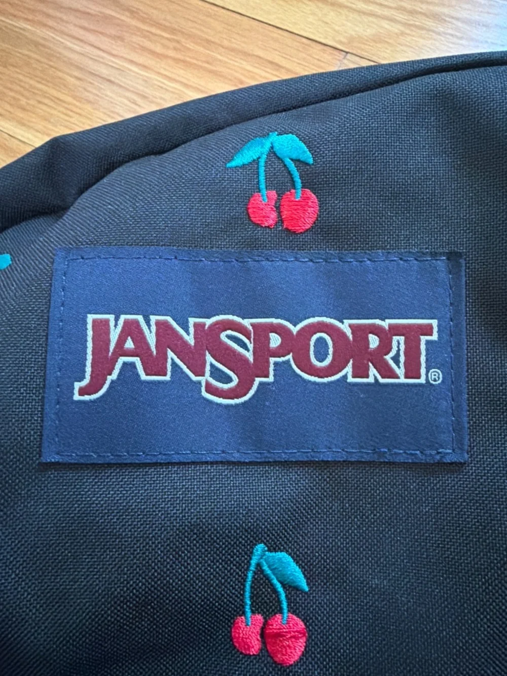 Jansport cherry backpack and lunch bag